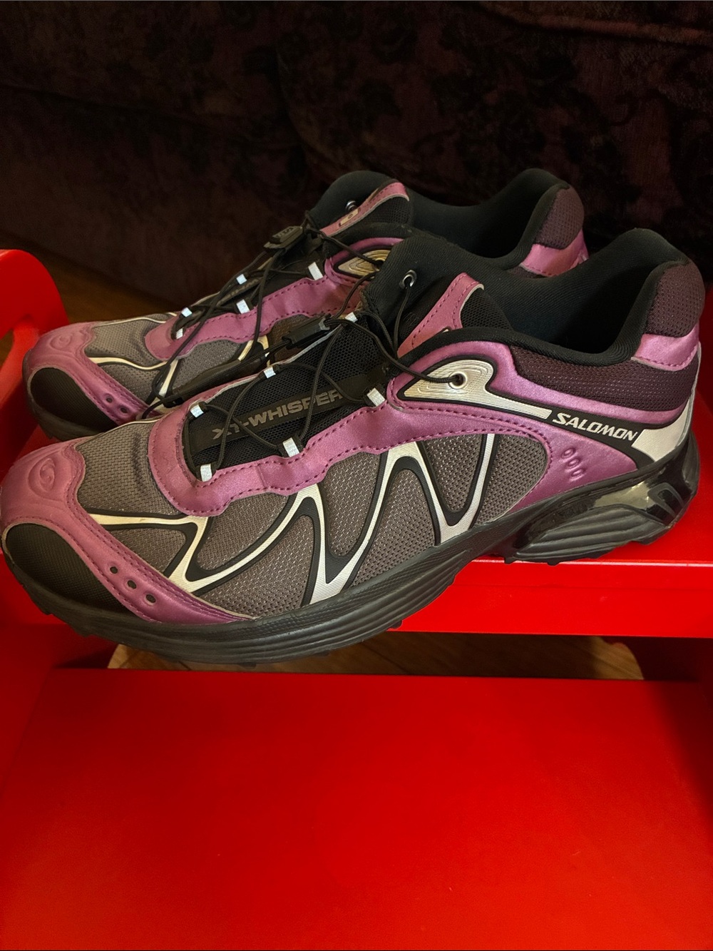Salomon Women’s XT Whisper Tennis Shoes - Purple and Gray 10 1/2